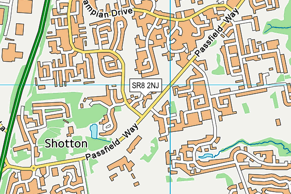 SR8 2NJ map - OS VectorMap District (Ordnance Survey)