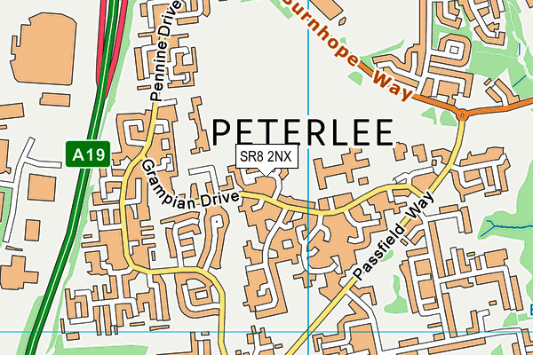 Map of PETERLEE TRAFFIC SERVICES LTD at district scale