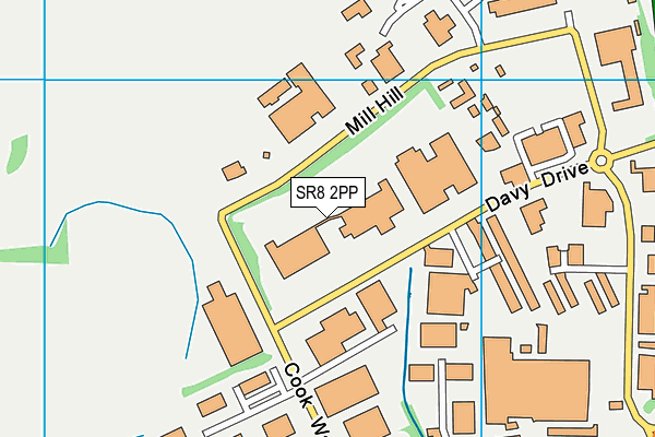 SR8 2PP map - OS VectorMap District (Ordnance Survey)
