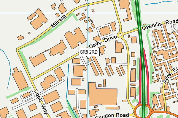 Gym 360 (Peterlee) (Closed) map (SR8 2RD) - OS VectorMap District (Ordnance Survey)