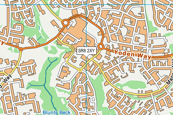 SR8 2XY map - OS VectorMap District (Ordnance Survey)