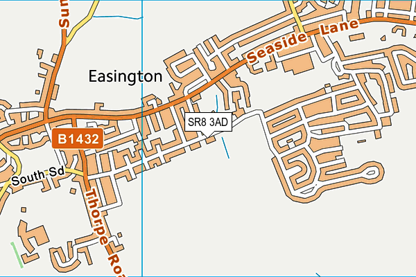 SR8 3AD map - OS VectorMap District (Ordnance Survey)