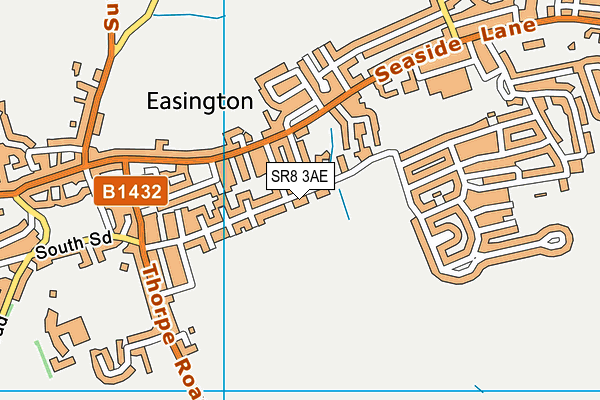 SR8 3AE map - OS VectorMap District (Ordnance Survey)