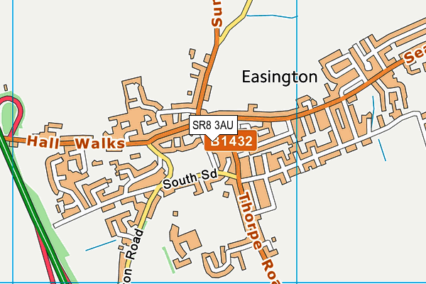 Map of EASINGTON VILLAGE NEWS LIMITED at district scale