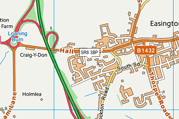Easington CofE Primary School map (SR8 3BP) - OS VectorMap District (Ordnance Survey)