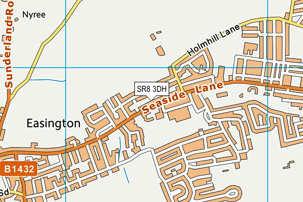 SR8 3DH map - OS VectorMap District (Ordnance Survey)