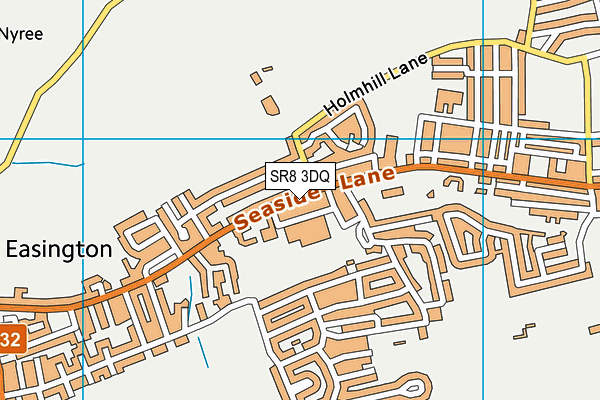 SR8 3DQ map - OS VectorMap District (Ordnance Survey)