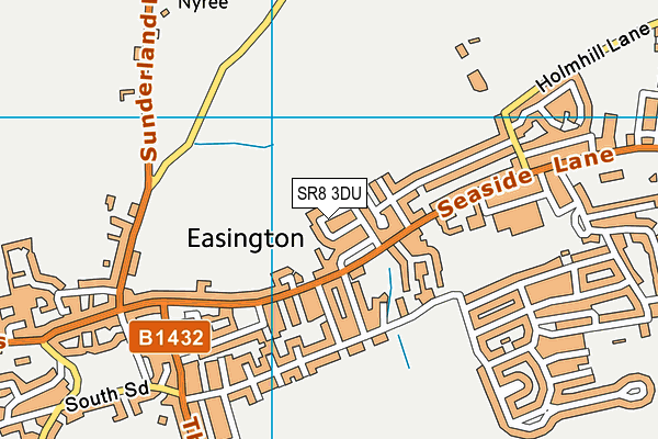 SR8 3DU map - OS VectorMap District (Ordnance Survey)