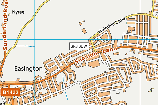SR8 3DW map - OS VectorMap District (Ordnance Survey)