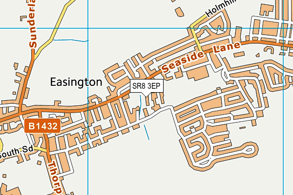 SR8 3EP map - OS VectorMap District (Ordnance Survey)