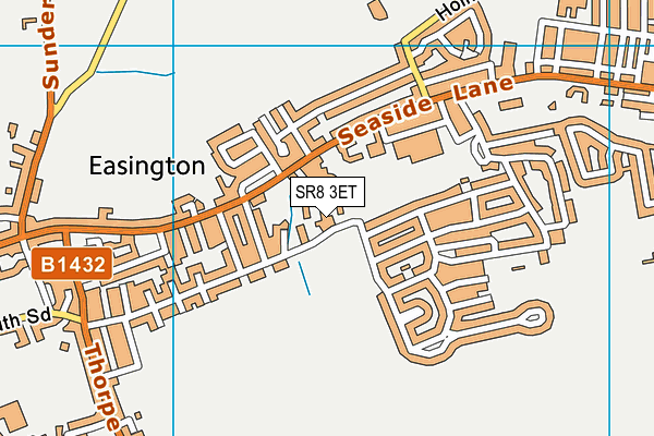 SR8 3ET map - OS VectorMap District (Ordnance Survey)