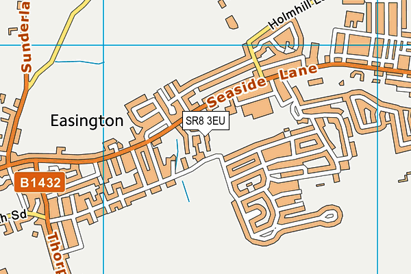 SR8 3EU map - OS VectorMap District (Ordnance Survey)