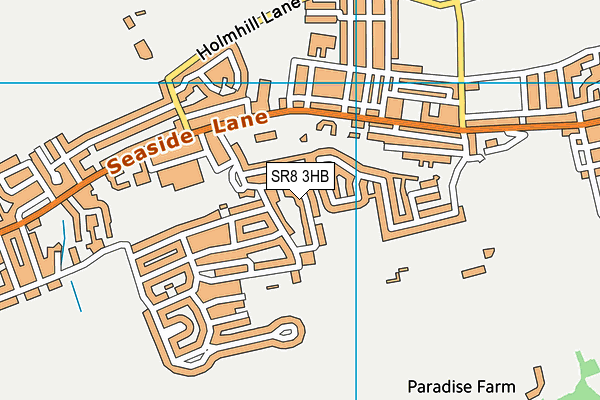 SR8 3HB map - OS VectorMap District (Ordnance Survey)