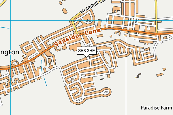 SR8 3HE map - OS VectorMap District (Ordnance Survey)