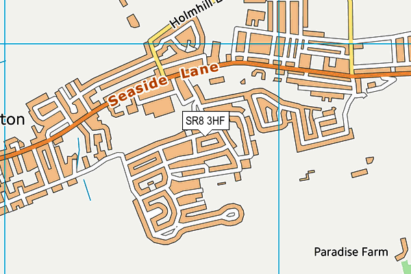 SR8 3HF map - OS VectorMap District (Ordnance Survey)