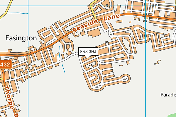 SR8 3HJ map - OS VectorMap District (Ordnance Survey)