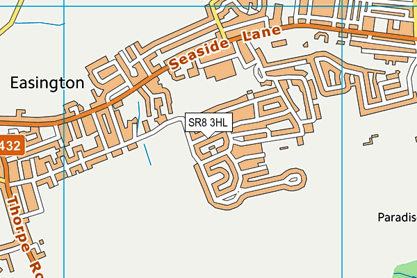 SR8 3HL map - OS VectorMap District (Ordnance Survey)