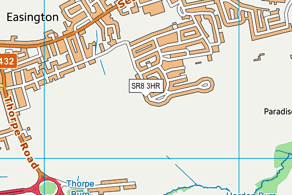 SR8 3HR map - OS VectorMap District (Ordnance Survey)