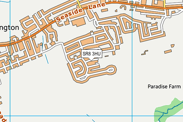 SR8 3HU map - OS VectorMap District (Ordnance Survey)
