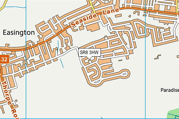 SR8 3HW map - OS VectorMap District (Ordnance Survey)