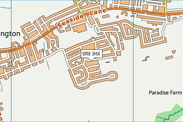 SR8 3HX map - OS VectorMap District (Ordnance Survey)