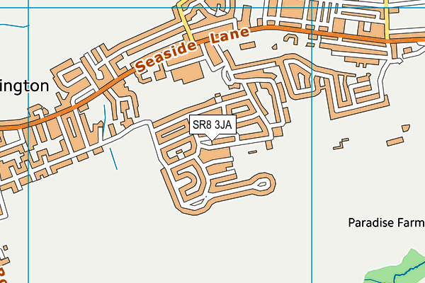 SR8 3JA map - OS VectorMap District (Ordnance Survey)