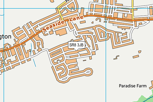 SR8 3JB map - OS VectorMap District (Ordnance Survey)