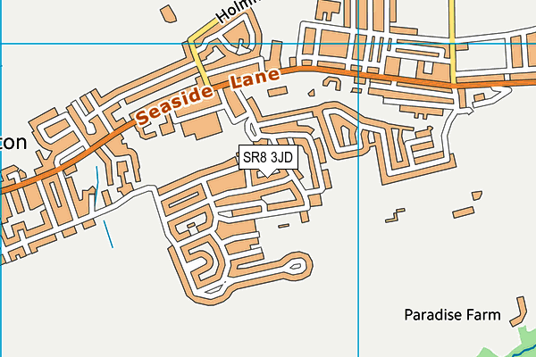 SR8 3JD map - OS VectorMap District (Ordnance Survey)