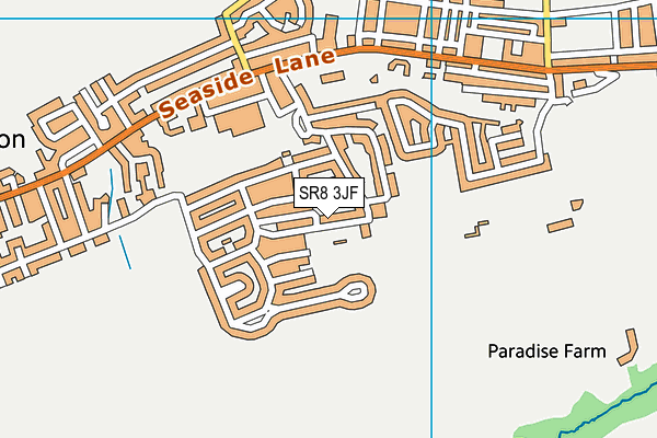 SR8 3JF map - OS VectorMap District (Ordnance Survey)