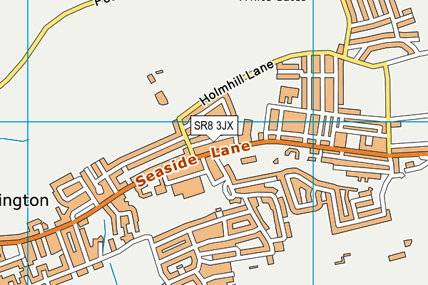 SR8 3JX map - OS VectorMap District (Ordnance Survey)