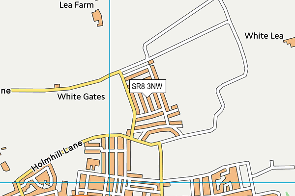 SR8 3NW map - OS VectorMap District (Ordnance Survey)