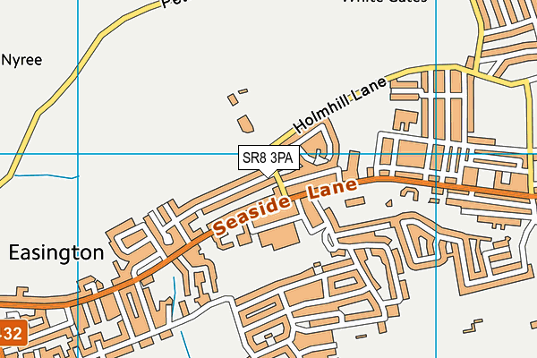 SR8 3PA map - OS VectorMap District (Ordnance Survey)