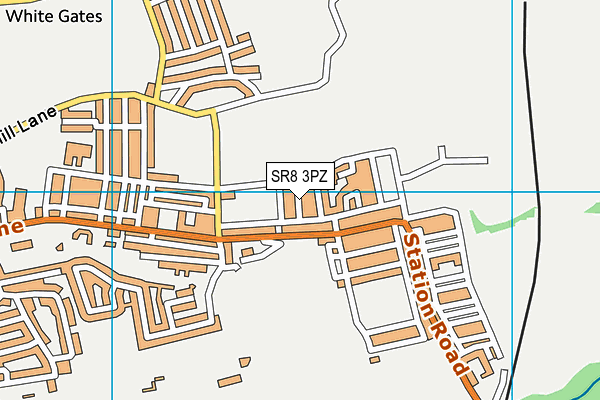 SR8 3PZ map - OS VectorMap District (Ordnance Survey)