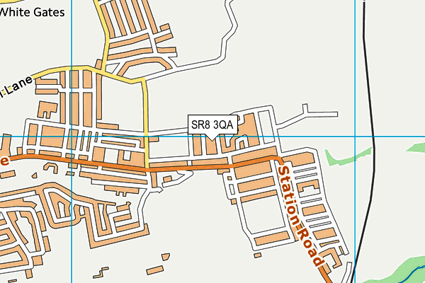 SR8 3QA map - OS VectorMap District (Ordnance Survey)