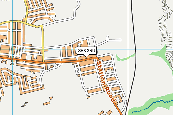 SR8 3RU map - OS VectorMap District (Ordnance Survey)