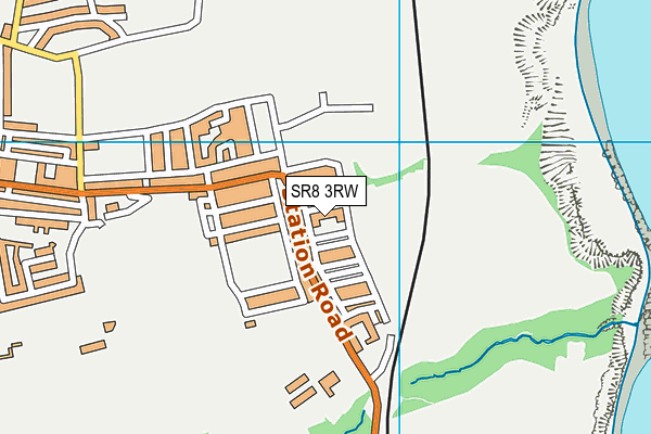 SR8 3RW map - OS VectorMap District (Ordnance Survey)