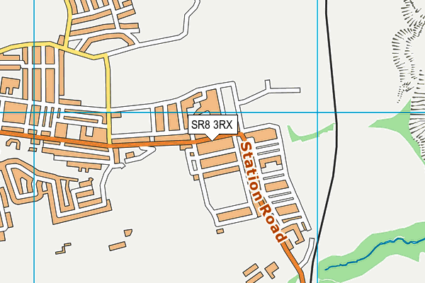 SR8 3RX map - OS VectorMap District (Ordnance Survey)