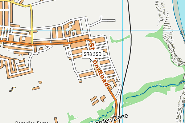SR8 3SD map - OS VectorMap District (Ordnance Survey)