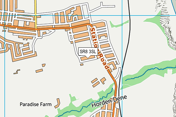 SR8 3SL map - OS VectorMap District (Ordnance Survey)