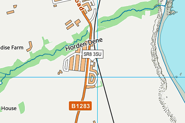 SR8 3SU map - OS VectorMap District (Ordnance Survey)