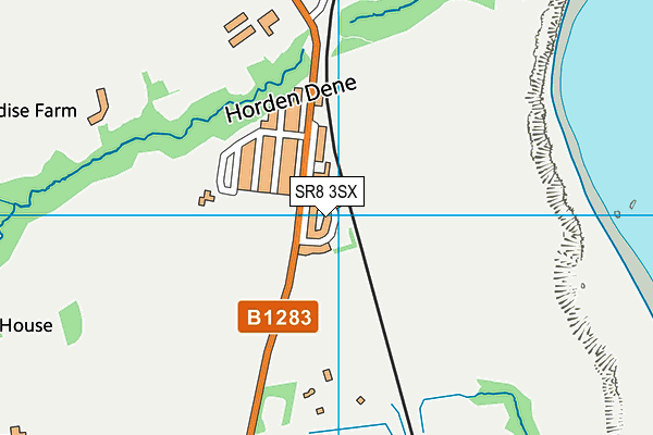 SR8 3SX map - OS VectorMap District (Ordnance Survey)