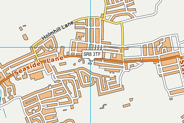 SR8 3TF map - OS VectorMap District (Ordnance Survey)