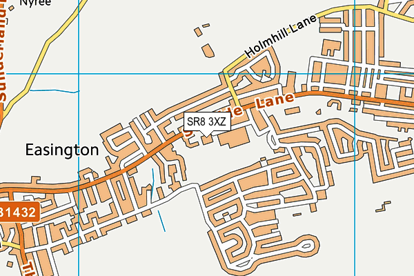 SR8 3XZ map - OS VectorMap District (Ordnance Survey)