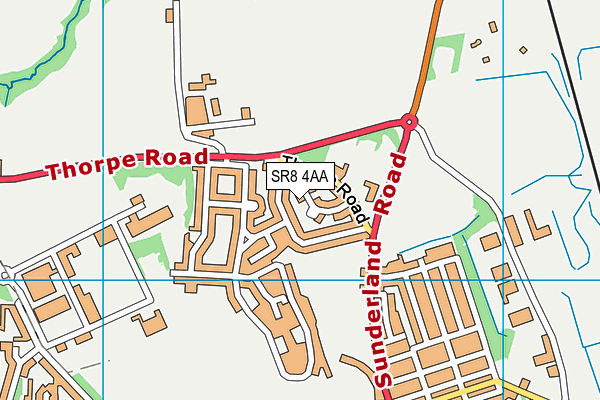 SR8 4AA map - OS VectorMap District (Ordnance Survey)