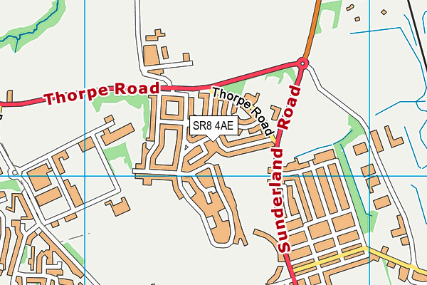 SR8 4AE map - OS VectorMap District (Ordnance Survey)