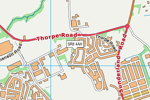 SR8 4AH map - OS VectorMap District (Ordnance Survey)