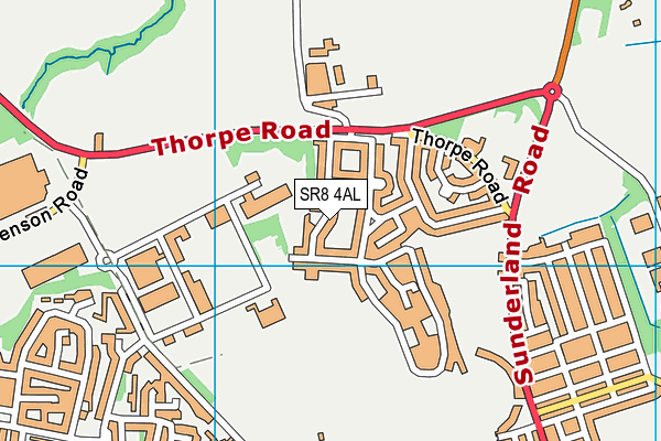 SR8 4AL map - OS VectorMap District (Ordnance Survey)