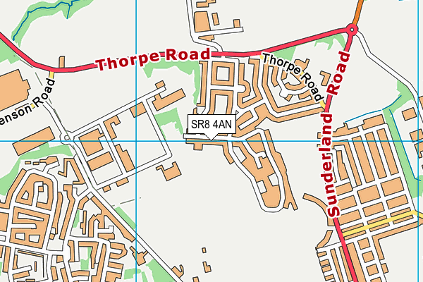 SR8 4AN map - OS VectorMap District (Ordnance Survey)