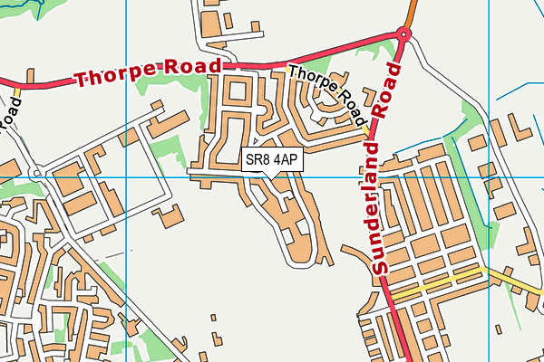 SR8 4AP map - OS VectorMap District (Ordnance Survey)