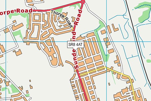 SR8 4AT map - OS VectorMap District (Ordnance Survey)